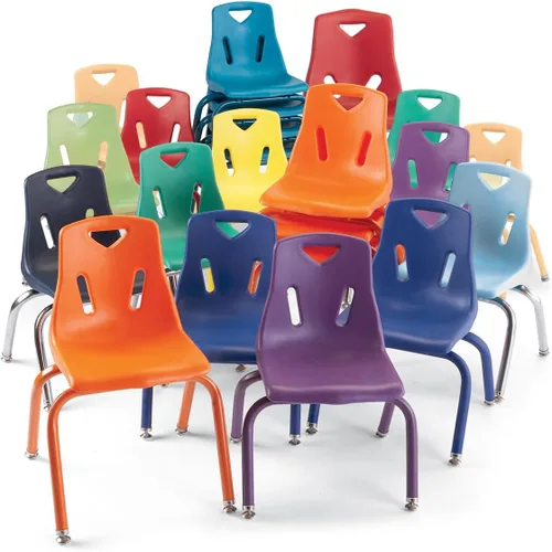 Vista 4 de Berries silla apilable con patas cromadas