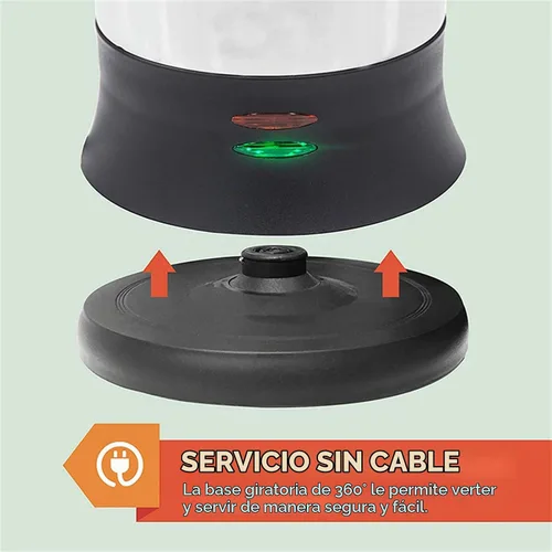 Vista 4 de SOTECH - Cafetera eléctrica de acero inoxidable con mango de tacto frío, perilla de vidrio transparente de progreso de preparación, función