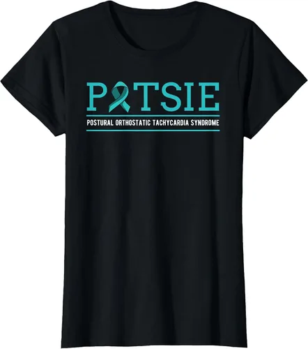 Vista 73 de POTS Dysautonomia Turquoise Ribbon Autonomic Dysfunction T-Shirt Asphalt Grey