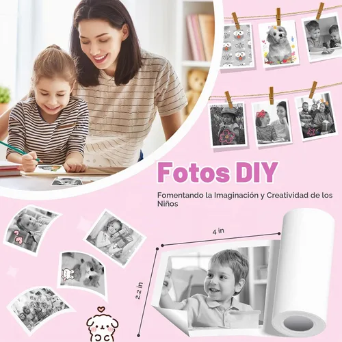 Vista 2 de Papel de impresión de 12 rollos de papel térmico