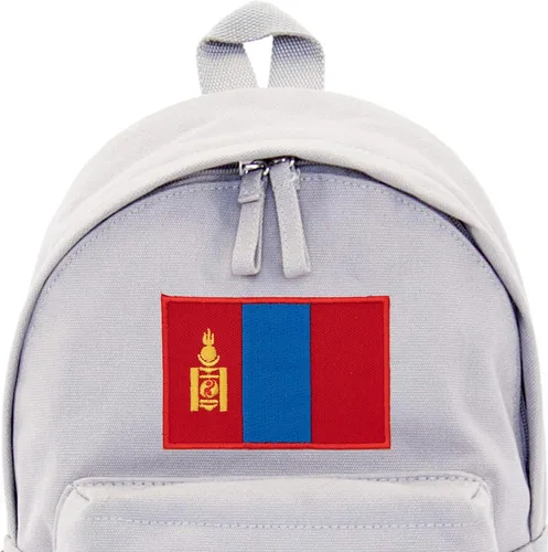 Vista 7 de Parche de bandera de Mongolia+Pin de metal, parche de apliques de ropa mongol, Pin de solapa nacional para bolsa, Pin de viaje asiático NO.070A