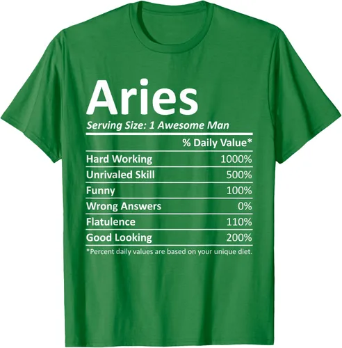 Vista 5 de ARIES Nutrition - Camiseta divertida de regalo con nombre personalizado para cumpleaños, Negro, S