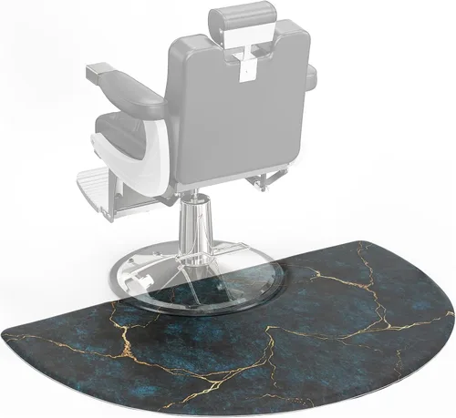 Vista 10 de OmySalon Alfombrilla antifatiga de salón de 3 x 5 x 5/8 pulgadas para peluquería de pie, piso de peluquería mate debajo de la silla de peinado