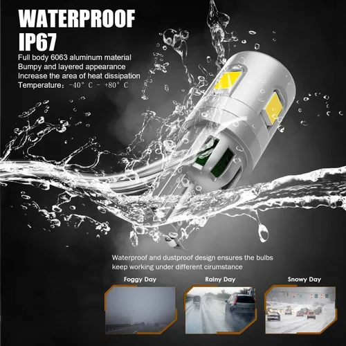Vista 5 de Bombillas LED blancas de alto rendimiento 5GS 1:1 3030-5SMD 194 168 2825 W5W T10 Brgiht White