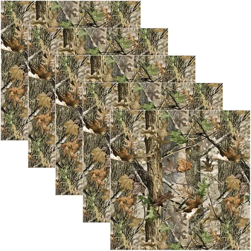 Vista 8 de Hojas de vinilo autoadhesivas de camuflaje de 12 x 12 pulgadas, vinilo permanente surtido de camuflaje, funciona con cortadores de manualidades