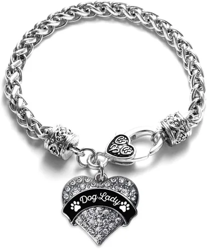 Vista 27 de Inspired Silver - Pulsera de plata con dije de corazón pavé con joyas de circonita cúbica