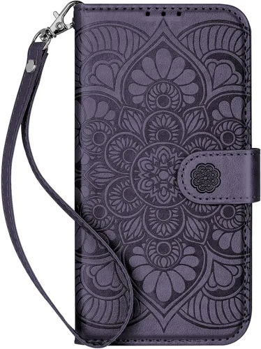 Vista 12 de Funda tipo cartera para iPhone 13, [bloqueo RFID] con 3 ranuras para tarjetas con ranura para tarjeta de crédito, cubierta protectora magnética