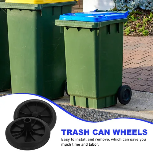 Vista 9 de Cabilock - Juego de ruedas de repuesto para cubo de basura, ruedas de goma de 7.48 pulgadas para accesorios de basura, fácil instalación para uso