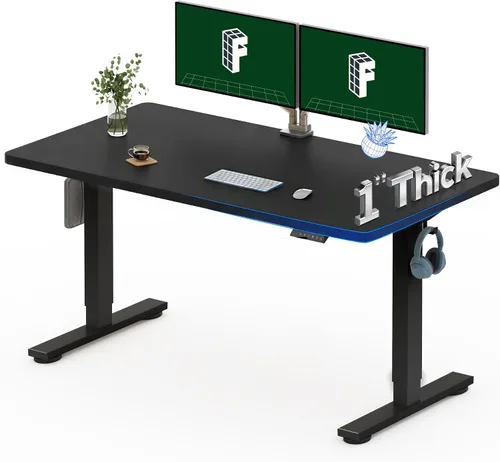Vista 36 de FLEXISPOT Escritorio Eléctrico de Pie de Una Pieza, 40 x 24 Pulgadas Escritorio Ajustable con Superficie Sin Costuras, Controlador de Memoria