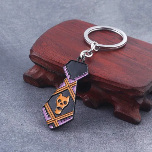 Vista 4 de FunBoat JJBA JoJo - Llavero de flecha con soporte, diseño de diamante loco de Josuke y Kira Killer Queen, regalo para adolescentes, hombres y mujeres