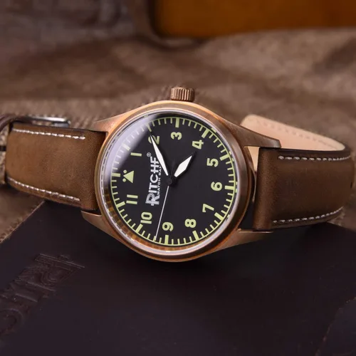 Vista 2 de Ritche - Correa de reloj de cuero de liberación rápida, 18, 19, 20, 21, 22, 23 y 24mm