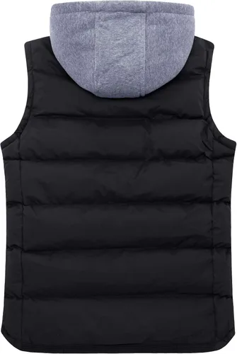 Vista 2 de ZSHOW - Chaleco de invierno con capucha extraíble y acolchado para hombre