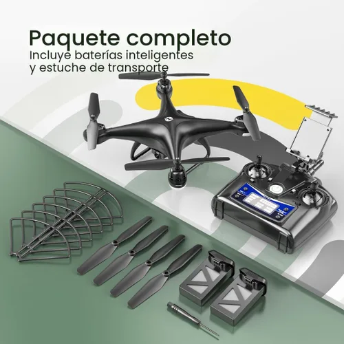 Vista 9 de Dron Holy Stone HS110D controlado por radio con cámara HD 1080P, vídeo en vivo, gran angular de 120°, WiFi, quadrirotor con sensor de gravedad