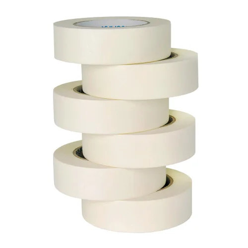 Vista 8 de Cinta adhesiva de 0.94 pulgadas de ancho, fina cinta blanca para pintores, cinta adhesiva beige a granel para pintar el hogar, oficina, escuela