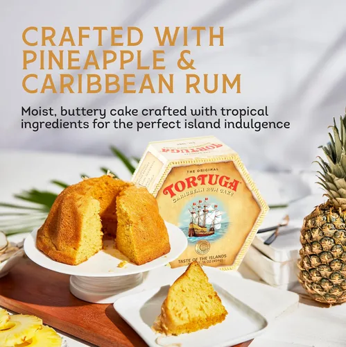 Vista 3 de TORTUGA Pastel de ron de piña caribeño – 4 onzas – Caja de 60 – El regalo gourmet perfecto para rellenar calcetines, cestas de regalo y regalos