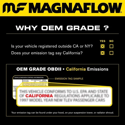Vista 4 de MagnaFlow Exhaust Products Convertidor catalítico de ajuste directo Grado OEM Federal/EPA obediente 60503