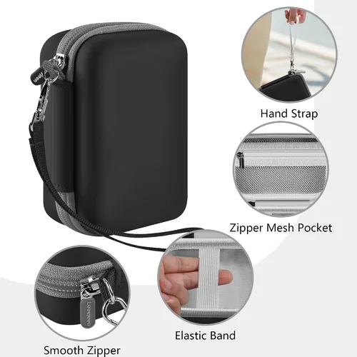 Vista 4 de Leayjeen Funda para impresora fotográfica para teléfono inteligente compatible con KODAK Mini 2/Mini Shot 2 Retro 4PASS Impresora fotográfica Negro