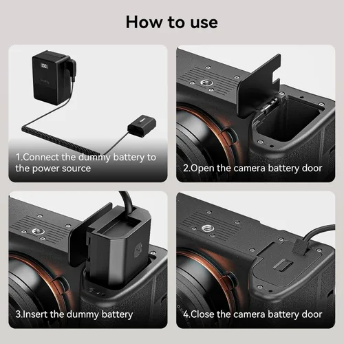 Vista 7 de SMALLRIG Repalcement - Batería USB-C y cargador de batería NP-FZ100 para Sony