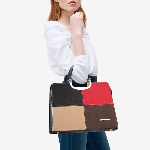 Vista 2 de Womens Handbag Top Handle Shoulder Bag Tote Satchel Purse Work Bag with Matching Wallet