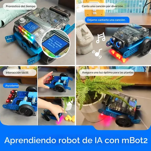 Vista 2 de Makeblock mBot2 Robot de Codificación para Niños, Soporte de Aprendizaje AI con Programación Scratch y Python, Kit de Robótica para Niños de 8 a 12