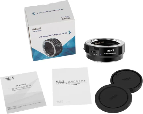 Vista 6 de Meike Adaptador de montaje de enfoque automático para cámaras Canon EF Lens a Sony E Mount MK-EFTE-B, compatible con modos PDAF y CDAF