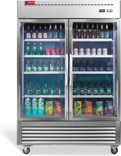 Vista 10 de WESTLAKE Refrigerador de mercadería comercial de 24" de ancho con puerta de vidrio única de acceso directo vertical con puerta de vidrio, ventilador