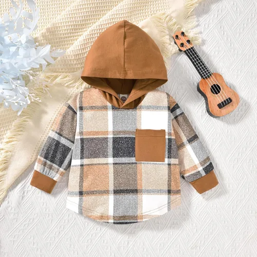 Vista 5 de HINTINA Conjunto de sudadera de manga larga con capucha y capucha para niño pequeño