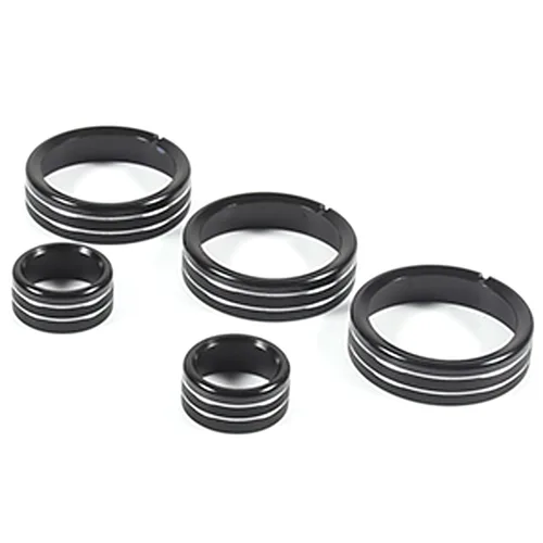 Vista 2 de Anillo decorativo de aleación de aluminio para automóvil, control central, control de volumen de aire acondicionado, anillo de montaje a presión