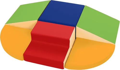 Vista 10 de Hoohtoot Bloques de escalada de espuma para niños pequeños: juego suave de 6 piezas - Juguetes de escalada y gateo de cuero sintético - Gimnasio