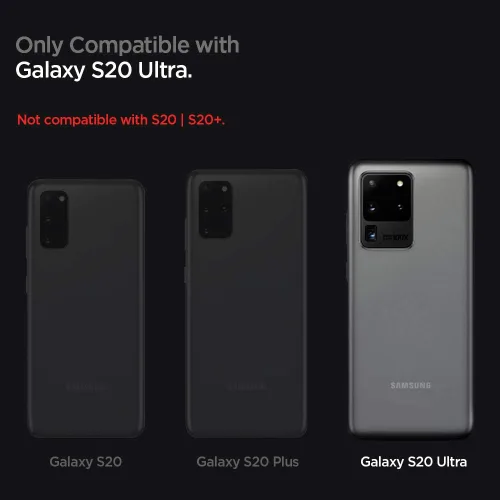 Vista 2 de Spigen Liquid Air Armor - Funda diseñada para Samsung Galaxy S20 Ultra/Galaxy S20 Ultra 5G (2020), color negro mate Air Cushion Tech, Sound Tunnel