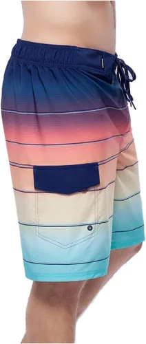 Vista 3 de Rokka&Rolla Traje de baño para hombre, 9 pulgadas, secado rápido, elástico, para playa