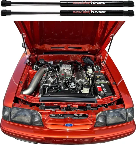 Vista 4 de Redline Tuning 21-11012-02 - Sistema de capucha QuickLIFT Plus compatible con Ford Mustang y Mercury Capri 1979-1998 (todos los componentes negros)