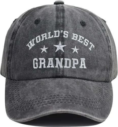 Vista 7 de World's Best - Gorras de béisbol para hombre, de algodón envejecido, ajustable, para papá y abuelo, regalos para Abuelo Pappy
