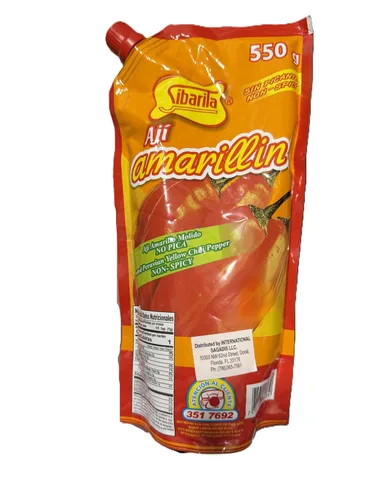 Vista 3 de Salsa de pimienta Aji Amarillo - Pimientos en pasta de chile amarillo peruano - No picante - 550 gramos - 19.4 oz