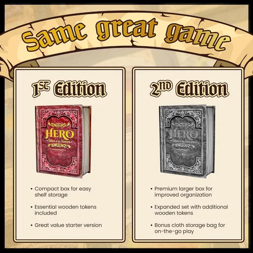 Vista 13 de Hero: Tales of The Tomes - por Tomekeeper Entertainment - Juego de cartas de batalla para adolescentes y adultos - Baraja comunitaria - Sin