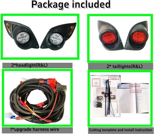 Vista 6 de Kit de luz LED Yamaha compatible con carrito de golf con luces traseras LED para Yamaha G29 Drive 2007+