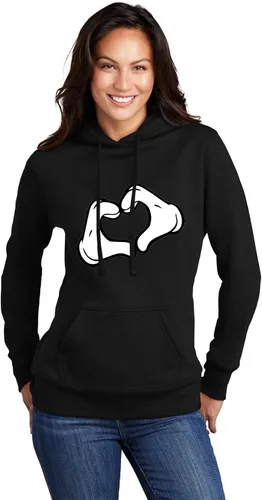 Vista 8 de Go All Out Mickey Heart Hands - Sudadera con capucha para hombre y mujer Negro