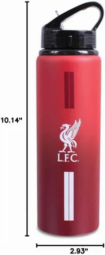 Vista 6 de Liverpool F.C. Team Merchandise - Botella de aluminio, color rojo, 25.4 fl