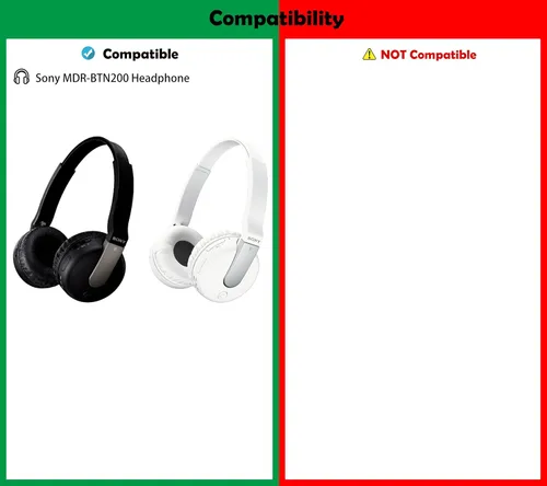Vista 2 de Almohadillas de repuesto transpirables para auriculares compatibles con auriculares Sony MDR-BTN200 BTN200 BTN200