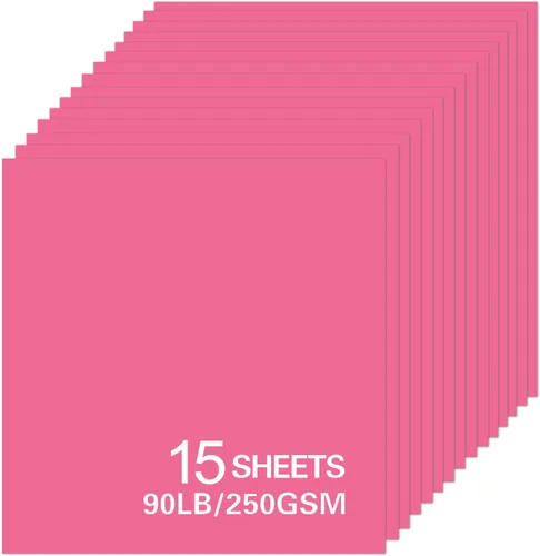Vista 15 de 15 hojas de papel de cartulina negra, cartulina de 12 x 12 pulgadas para Cricut, papel de construcción grueso para hacer tarjetas, álbumes de Negro