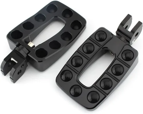 Vista 3 de Par de reposapiés de bicicleta deportiva antideslizante para Ducati Scrambler 800 400 1100 2013-2023, pedal de reposapiés delantero y trasero (negro)