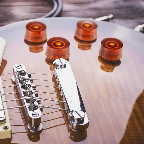 Vista 5 de Nuanchu 20 pomos de guitarra eléctrica, pomos de control de tono de volumen, perillas de guitarra giratorias, perilla de control de velocidad