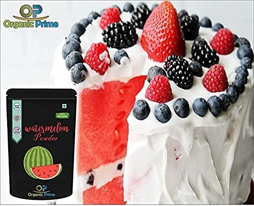 Vista 3 de AOZA Organic Prime - Polvo de sandía Todo natural y secado por pulverización Seco, sin azúcares añadidos ni conservantes - 200 GMBy Organic Prime