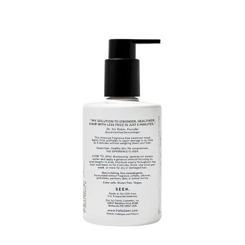 Vista 2 de SEEN Máscara de tratamiento de frizz + reparación, sin fragancia, combate el encrespamiento, repara el daño para un cabello más fuerte, suave