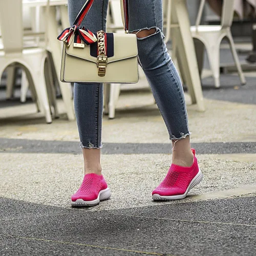 Vista 6 de TIOSEBON Zapatos deportivos para caminar para mujer, de tela informal, cómodas para trabajar.