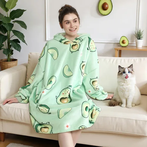 Vista 5 de AmyHomie Manta con capucha para adultos y adolescentes, manta con capucha Sherpa de gran tamaño, cálida y acogedora como regalo de cumpleaños