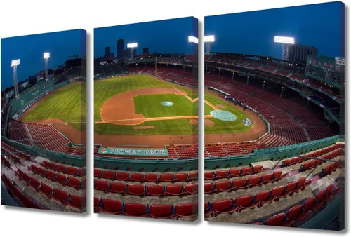 Vista 89 de TUMOVO Arte de pared en lienzo para estadio deportivo, arte de pared de campo Wrigley en Chicago, pinturas de Chicago, impresiones sobre lienzo