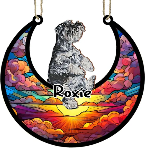Vista 30 de LOVELYPOD Adorno de Navidad personalizado para perro pastor australiano, atrapasoles conmemorativo, adorno de Navidad de pastor australiano
