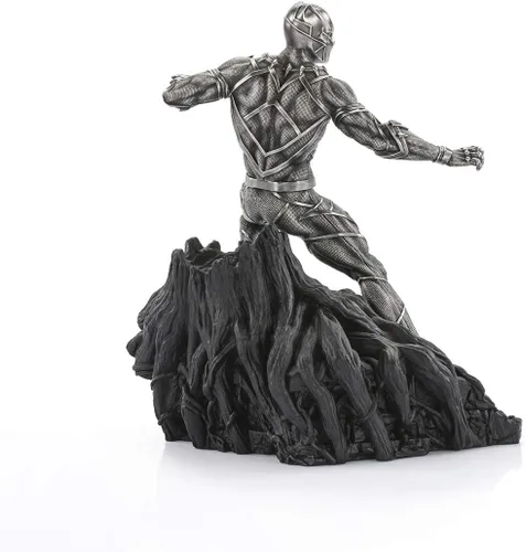 Vista 5 de Royal Selangor Estatua de guardián de la pantera negra de peltre de la colección Marvel acabada a mano