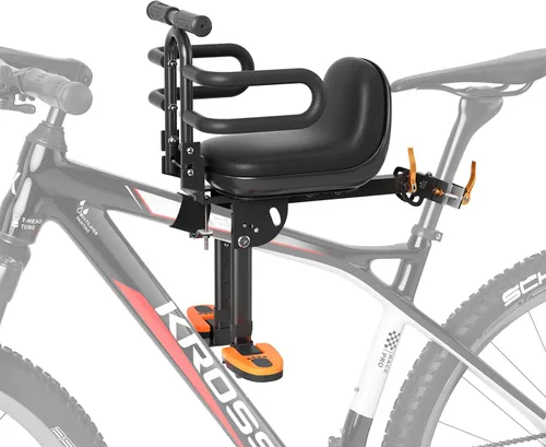 Vista 8 de XIEEIX Child Bike Seat, Kids Bike Seat with Guardrail, High Seat Cushion Backrest Mountain Bike Child Bike Seat, Bicycle Child Safety Seat for